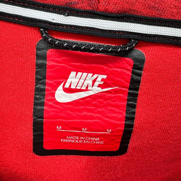 Nike Hoodie Womens Medium Red Tech Fleece Cape Jacket Full Zip Activewear - Picture 2 of 11